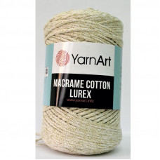 724 Пряжа Macrame Cotton Lurex 250 гр - 205 м (Лляний, люрекс - золото) YarnArt