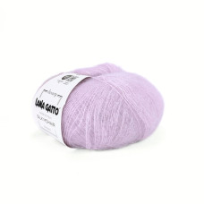 7258 Пряжа Lana Gatto Silk Mohair, 25г - 212м, світло-лавандовий, 75% супер кідмохер, 25% шовк