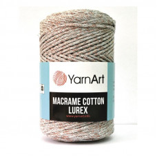 727 Пряжа Macrame Cotton Lurex 250 гр - 205 м (Лляний, люрекс - мідь) YarnArt