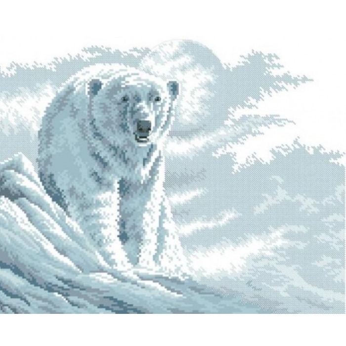 728 Білий ведмідь. Світ Можливостей. Канва з нанесеним малюнком