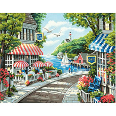 73-91455 Кафе у моря. Dimensions. Картина за номерами