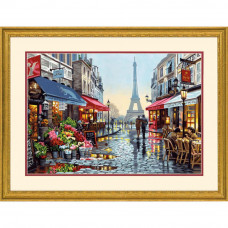 73-91651 Квітковий магазин у Парижі. Dimensions. Картина за номерами