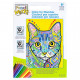 73-91694 Різнобарвний кіт. Dimensions. Картина за номерами олівцями