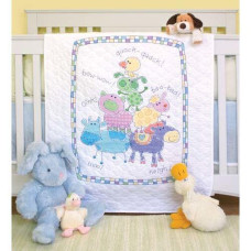 73258 Dimensions Набір для вишивки друкованим хрестиком - Ковдрочка Ферма Farm Friends Quilt 109x86 см, Aida14