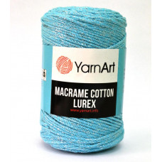 733 Пряжа Macrame Cotton Lurex 250 гр - 205 м (Блакитний) YarnArt