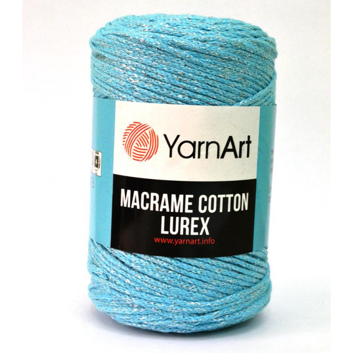 733 Пряжа Macrame Cotton Lurex 250 гр - 205 м (Блакитний) YarnArt