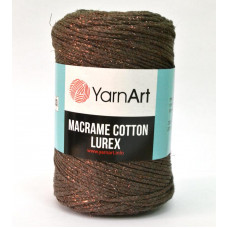 736 Пряжа Macrame Cotton Lurex 250 гр - 205 м (Коричневий) YarnArt