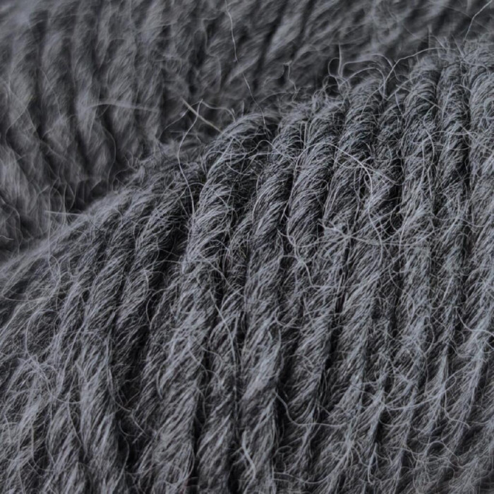 74 Пряжа Adriafil Llama, 100г - 120м, темно-сірий, 50% лама вовна, 50% вовна