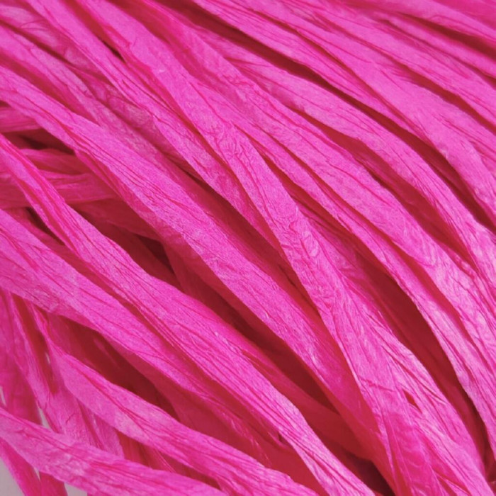 74 Рафія Adriafil Rafia Filato, 50г - 100-150м, фуксія, 100% рослинна целюлоза
