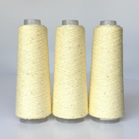 741 Infinity Yarn Пряжа паєтки 3 мм на котонi, Світло-жовтий+прозорий хамелеон  100гр-800м