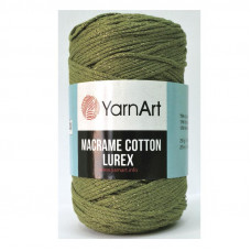 741 Пряжа Macrame Cotton Lurex 250 гр - 205 м (Темно-оливковий) YarnArt