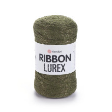 741 Пряжа Ribbon Lurex 250г-110м (оливковий). YarnArt