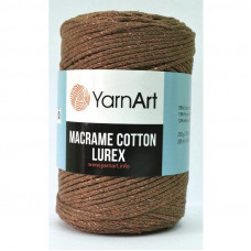 742 Пряжа Macrame Cotton Lurex 250 гр - 205 м (Коричневий) YarnArt