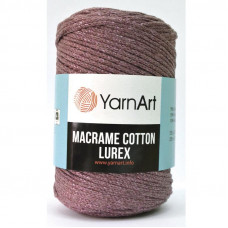 743 Пряжа Macrame Cotton Lurex 250 гр - 205 м (Рожево-ліловий, пильна троянда) YarnArt