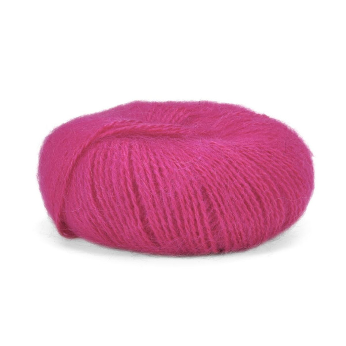 743 Пряжа Mondial Dolce Mohair, 50г - 150м, рожевий, 60% кід мохер, 40% акрил