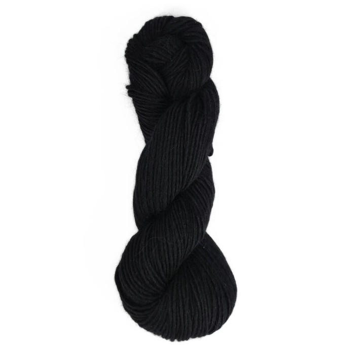 75 Пряжа Adriafil Llama, 100г - 120м, чорний, 50% лама вовна, 50% вовна