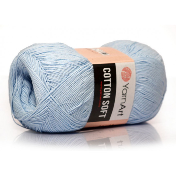 75 Пряжа Cotton Soft 100гр - 600м (Блакитний) YarnArt