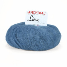 75 Пряжа Mondial Lieve, 50г - 140м, світло-синій, 90% кід мохер, 10% мікрофібра PА