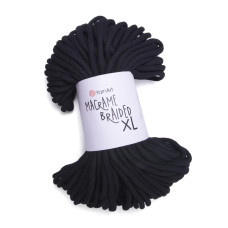 750 Пряжа Macrame Braided XL 1000г-82м (чорний). YarnArt