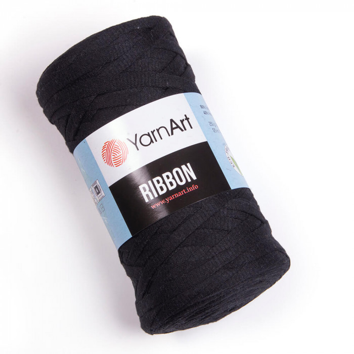 750 Пряжа Ribbon 250гр - 125м (Чорний) YarnArt