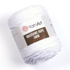 751 Пряжа Macrame Rope 5 mm 500гр - 85м (білий). Yarnart