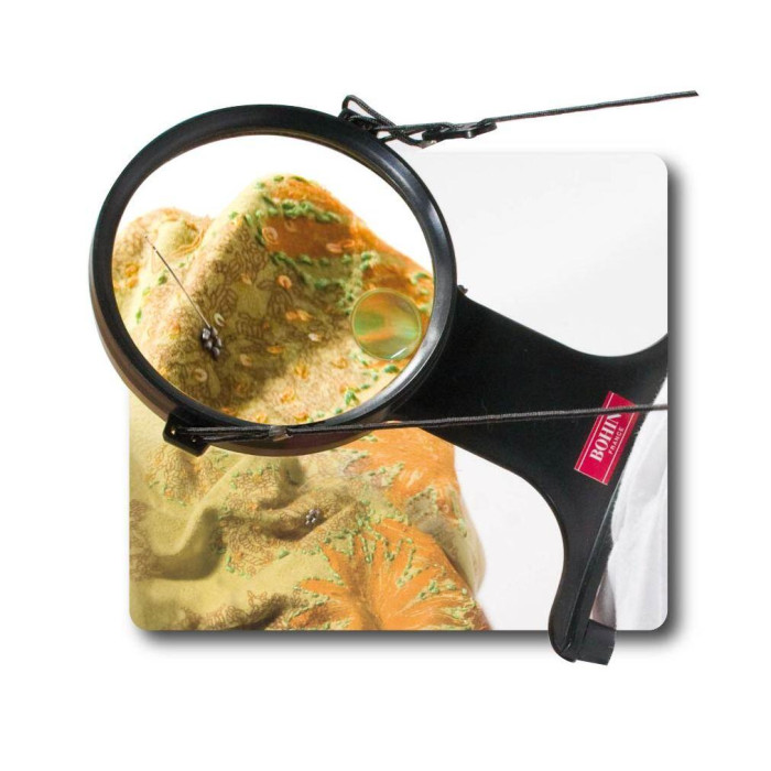 75130 Bohin Лупа з крипленням на шию, діаметр 10 см, збільшення х3