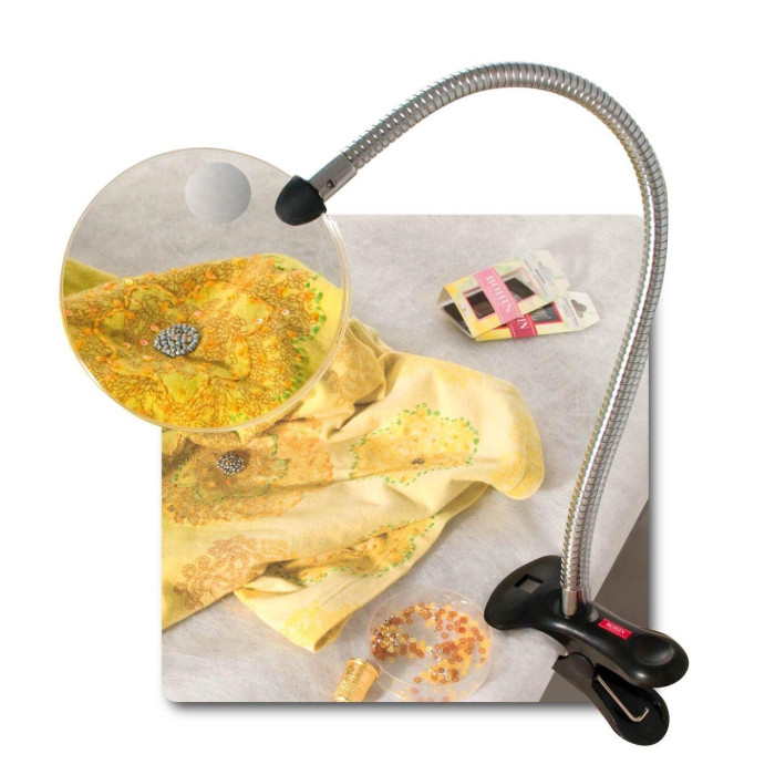 75140 Bohin Лупа з кріпленням до столу, діаметр 12 см, збільшення х2,5