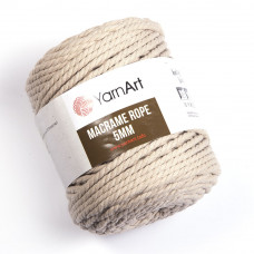 753 Пряжа Macrame Rope 5 mm 500гр - 85м (бежевий). Yarnart