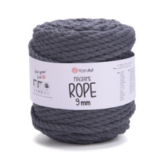 758 Пряжа Macrame Rope 9 mm 1000гр-55м (темно-сірий). YarnArt