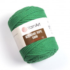 759 Пряжа Macrame Rope 5 mm 500гр - 85м (зелений). Yarnart