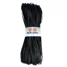 76 Рафія Adriafil Rafia Filato, 50г - 100-150м, чорний, 100% рослинна целюлоза