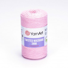 762 Пряжа Twisted Macrame 3 mm 250гр - 195м (рожевий). Yarnart