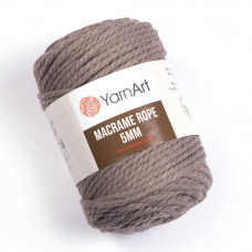 768 Пряжа Macrame Rope 5 mm 500гр - 85м (темно-бежевий). Yarnart