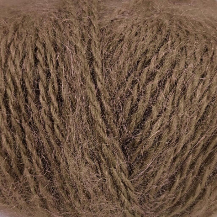 772 Пряжа Mondial Dolce Mohair, 50г - 150м, коричневий, 60% кід мохер, 40% акрил