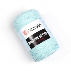 775 Пряжа Macrame Cotton 250 гр - 225 м (Біло-блакитний) YarnArt