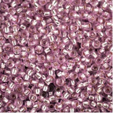 78292 10/0 чеський бісер Preciosa, 5 г, рожевий, кристальний сольгель з блискучим срібним отвором
