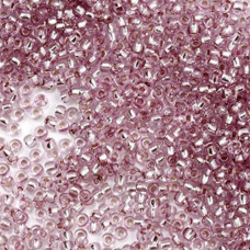 78295 10/0 чеський бісер Preciosa, 5 г, рожево-фіолетовий темний, кристальний сольгель з блискучим срібним отвором