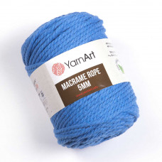 786 Пряжа Macrame Rope 5 mm 500гр - 85м (синій). Yarnart