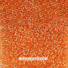 78684 10/0 чеський бісер Preciosa, 5 г, помаранчевий, кристальний сольгель з блискучим срібним отвором