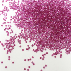 78692 10/0 чеський бісер Preciosa, 5 г, рожевий, кристальний сольгель з блискучим срібним отвором