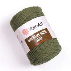 787 Пряжа Macrame Rope 3mm 250гр - 63м (оливковий). YarnArt