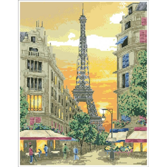 788 Паризький пейзаж. Світ можливостей. Канва з нанесеним малюнком