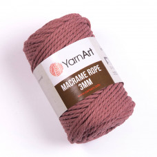 792 Пряжа Macrame Rope 3mm 250гр - 63м (попелясто-рожевий). YarnArt