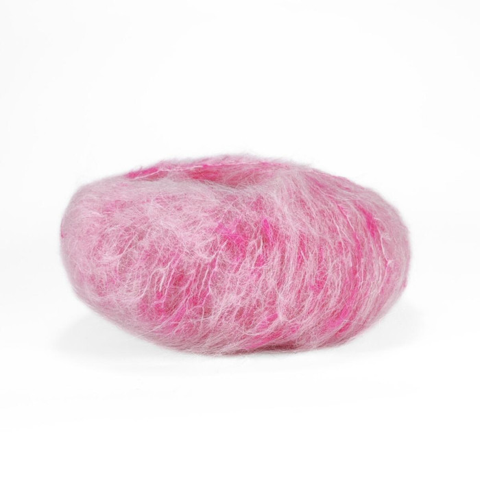 792 Пряжа Mondial Pois, 50г - 125м, вершково-рожевий, 80% мохер, 10% єгипетська бавовна, 10% мікрофібра PA