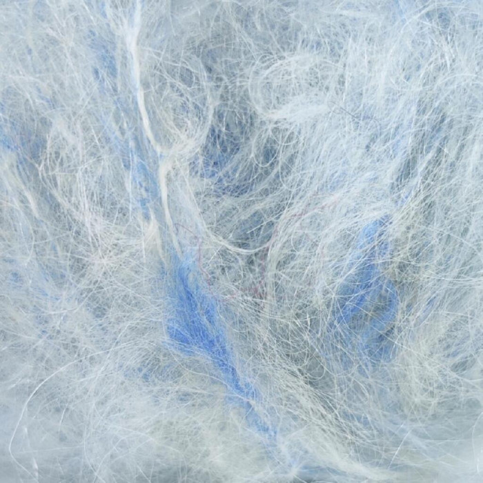 795 Пряжа Mondial Pois, 50г - 125м, вершково-блакитний, 80% мохер, 10% єгипетська бавовна, 10% мікрофібра PA