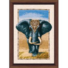 289 Африканський слон. 26x39 см. Чарівна Мить. Набір для вишивки хрестиком на Aida 16