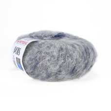 796 Пряжа Mondial Pois, 50г - 125м, вершково-синій, 80% мохер, 10% єгипетська бавовна, 10% мікрофібра PA