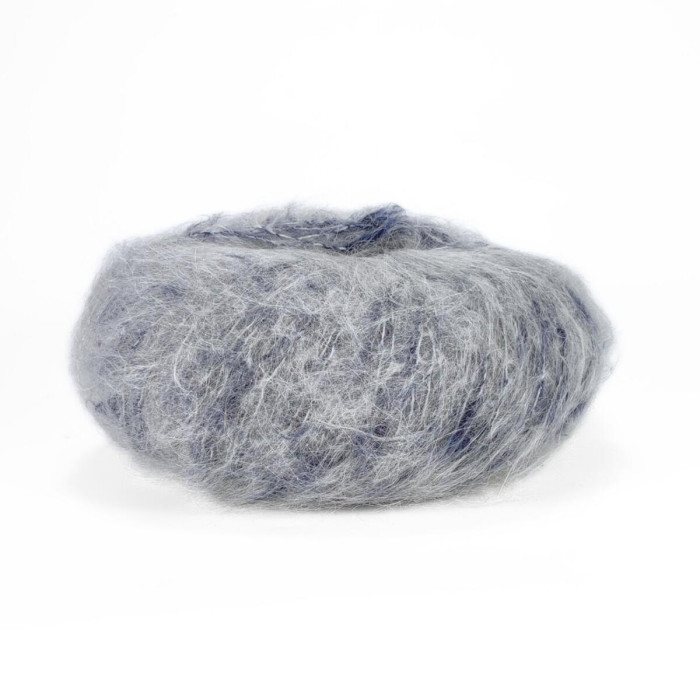 796 Пряжа Mondial Pois, 50г - 125м, вершково-синій, 80% мохер, 10% єгипетська бавовна, 10% мікрофібра PA