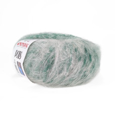 797 Пряжа Mondial Pois, 50г - 125м, вершково-зелений, 80% мохер, 10% єгипетська бавовна, 10% мікрофібра PA