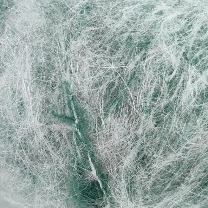 797 Пряжа Mondial Pois, 50г - 125м, вершково-зелений, 80% мохер, 10% єгипетська бавовна, 10% мікрофібра PA